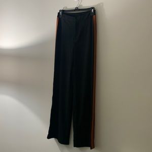 Dark navy with Orange stripes: dress pants